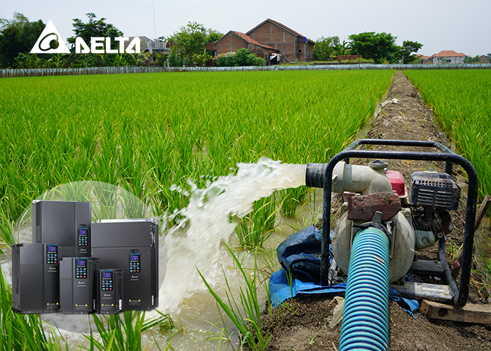 A pumping station powered by Delta CP2000 Frequency Drives is delivering efficient irrigation in South Africa